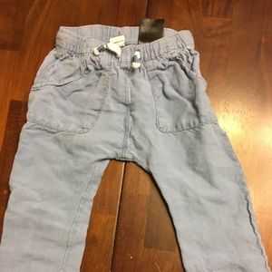 H&M Toddler Boys Blue Linen Pants